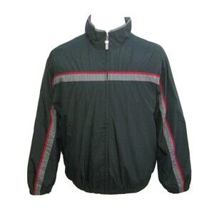 Vintage 90s ASHFORD SPORT Men's (Medium) Black Athletic Jacket Windbreaker Coat